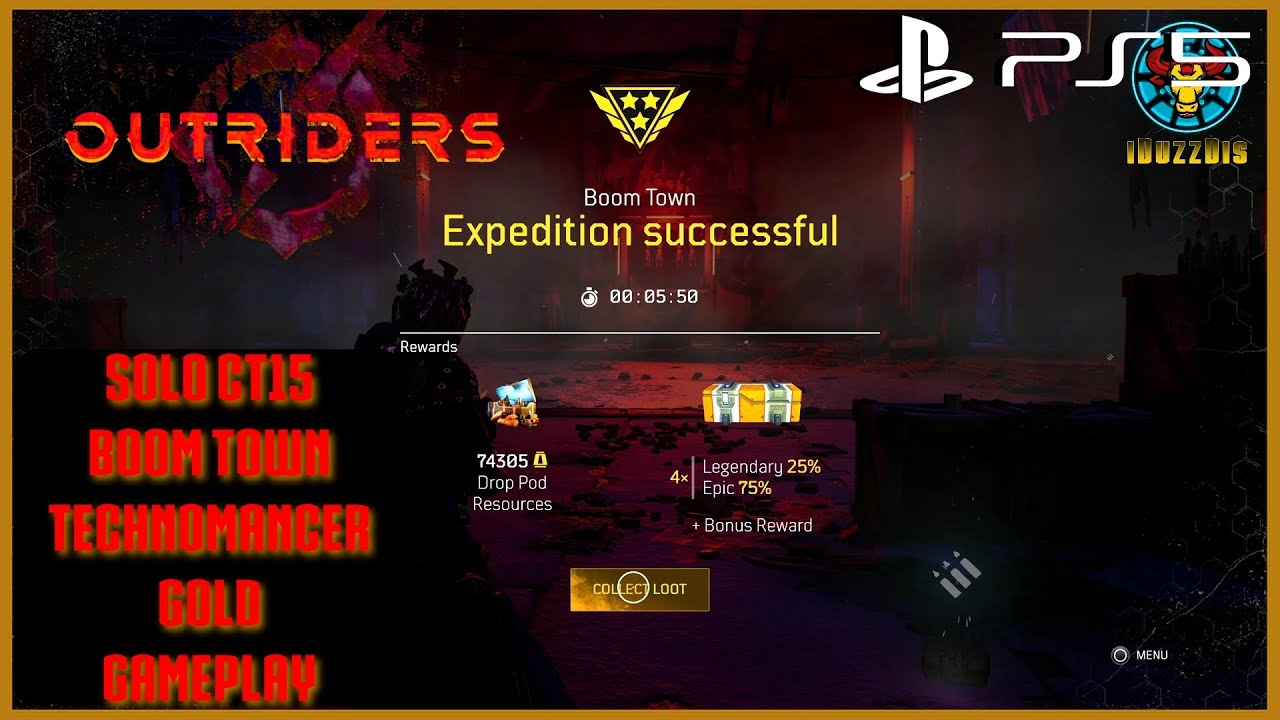 Outriders: Technomancer Class - Solo Challenge Tier 15 Expedition - Boom Town [PS5 Gameplay]