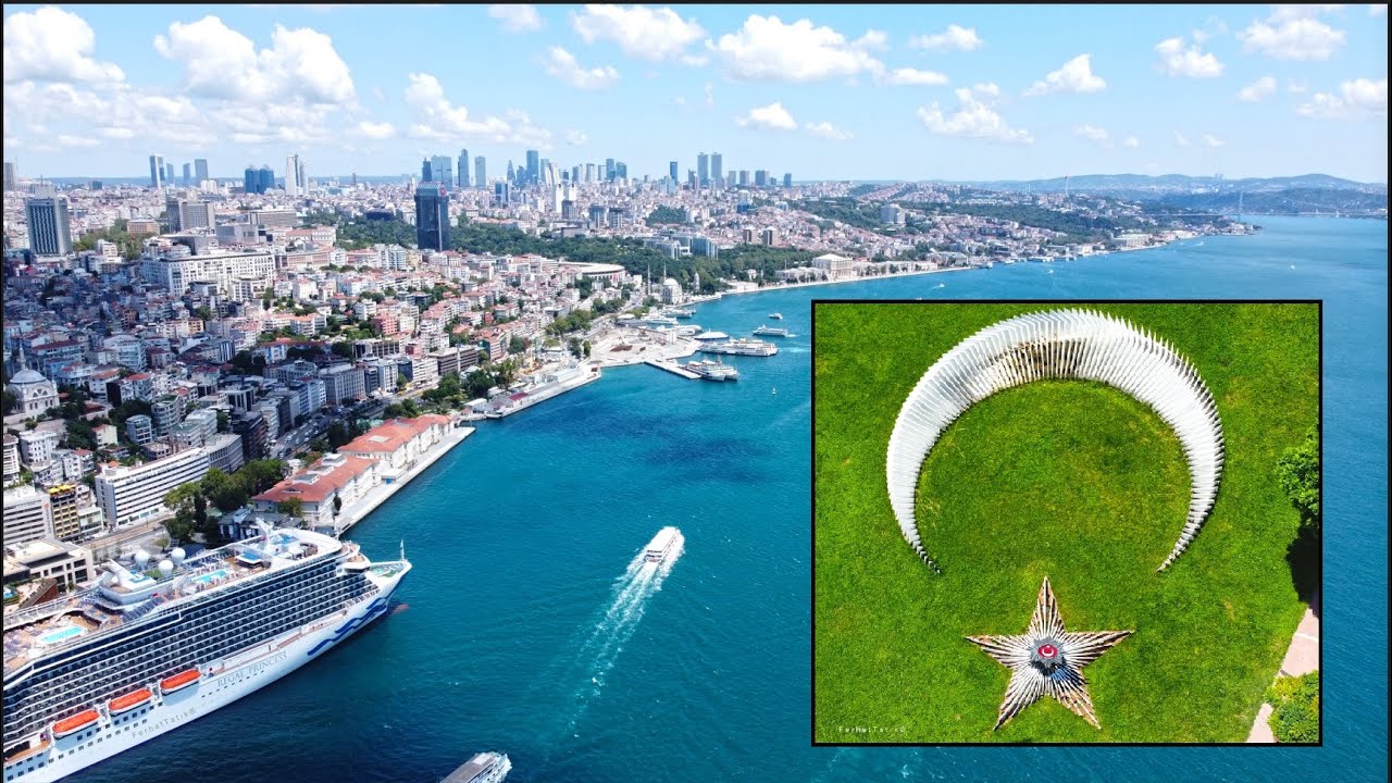 İstanbul Drone Çekim4 | Şehitler Anıtı Vadofone Park | Beşiktaş Stadyumu | Galata | Princess Cruise