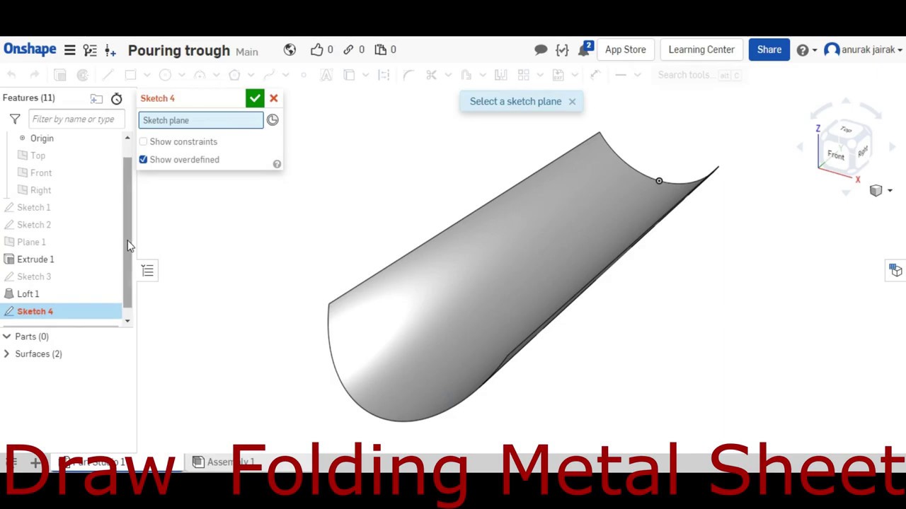Onshape.com  , Metal Sheet   , Simple Concrete  Pouring
