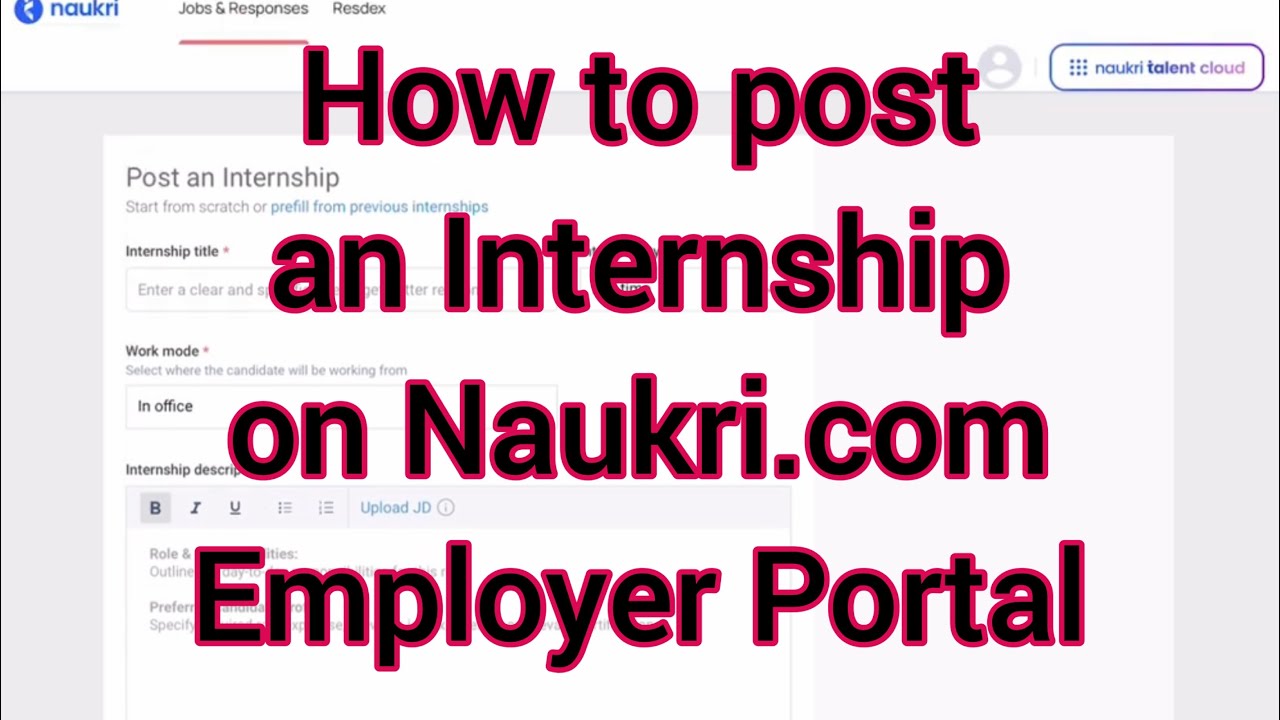 How to Post Internship Job on Naukri.com Full Tutorial #tutorial 