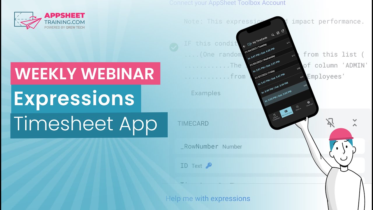 Timesheet App built with AppSheet | Weekly Webinar