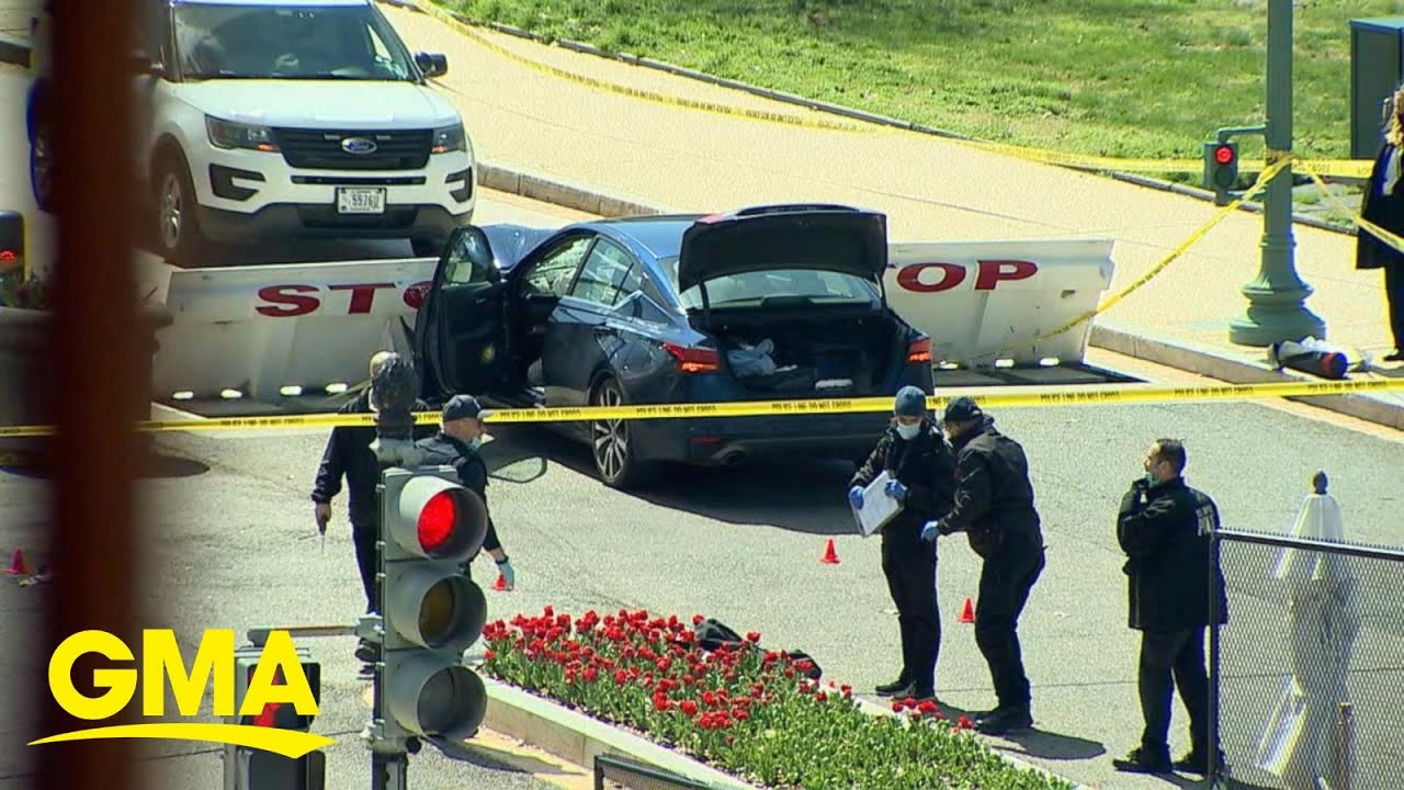 Capitol Police officer killed by knife-wielding suspect who rammed into barricade | GMA