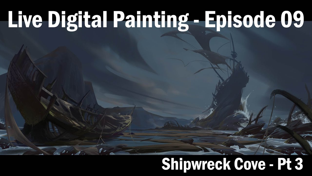 Live Digital Painting with Heath - New Image! Shipwreak Cove Part 3_09