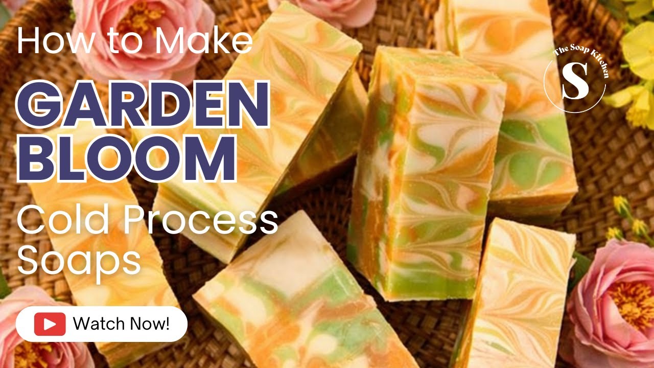 How to Make Garden Bloom Soap Bars 🌸 Cold Process Tutorial