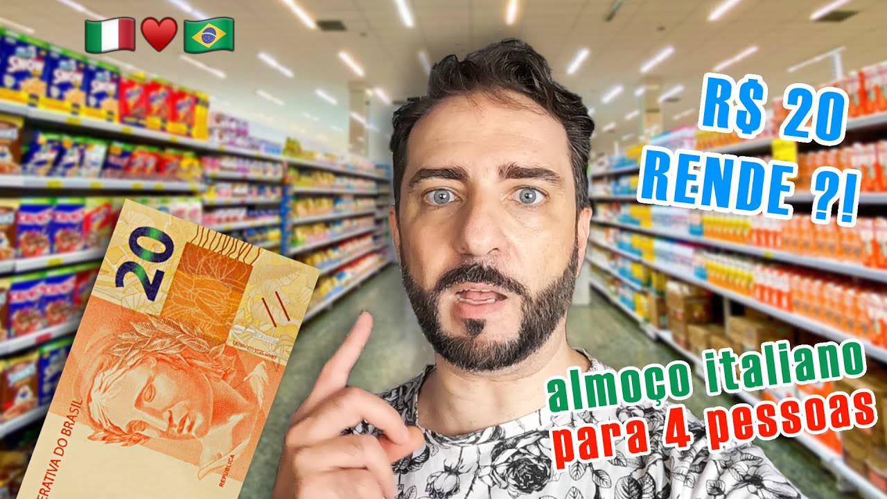 GRINGO PREPARA ALMOÇO ITALIANO PARA 4 PESSOAS GASTANDO 20 REAIS