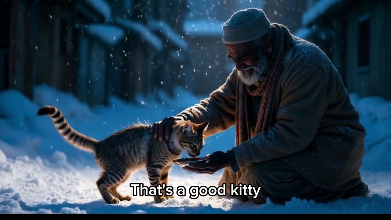 One Kind Man Saved a Freezing Cat’s life. #truelifestory #kindnessStory