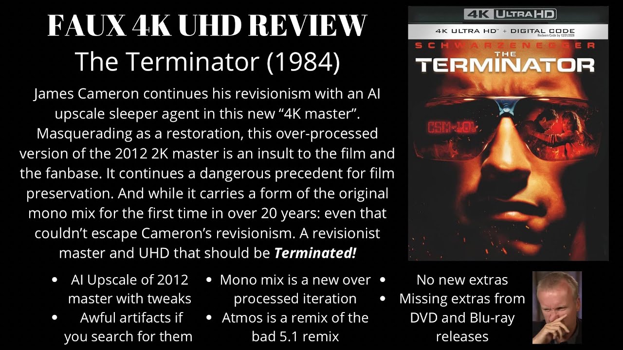 The Terminator (1984) Faux 4K UHD Review: A Cameron Terminator Upscale in Disguise