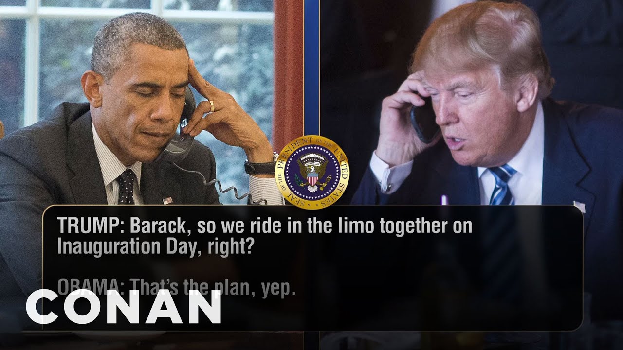 Trump Calls Obama On The Eve Of His Inauguration | CONAN on TBS