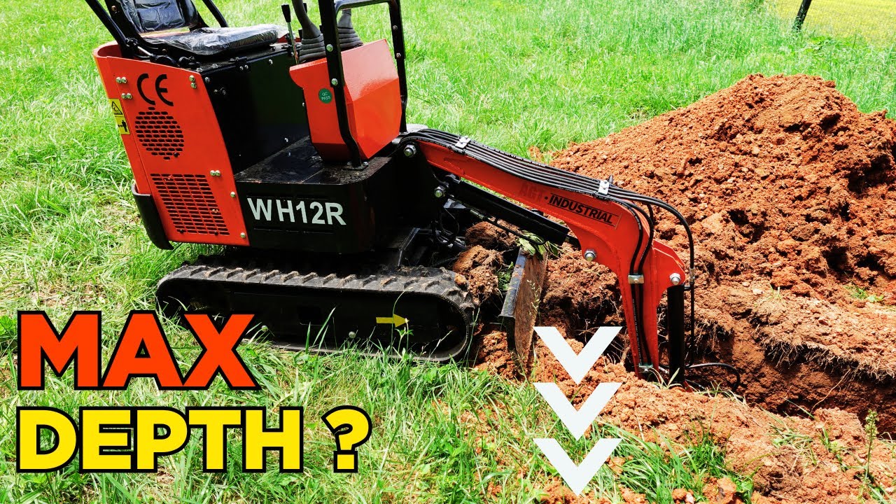 Maximum Depth Dig Test - AGT WH12R Chinese Mini Excavator (Cheap & Affordable Excavator)