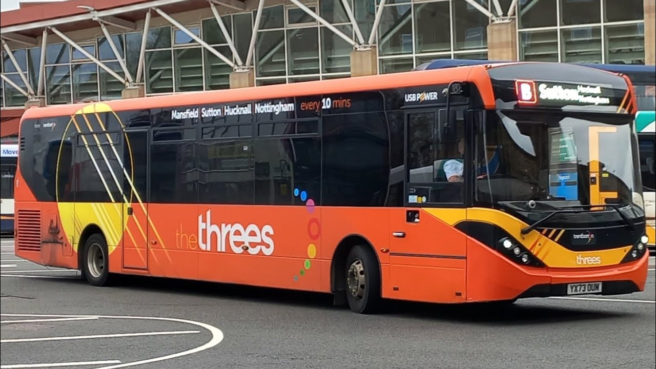*Tuneful 6 cylinders kickdown* Trentbarton 187 (YX73 OUM) ADL Enviro200 MMC | Route 3B