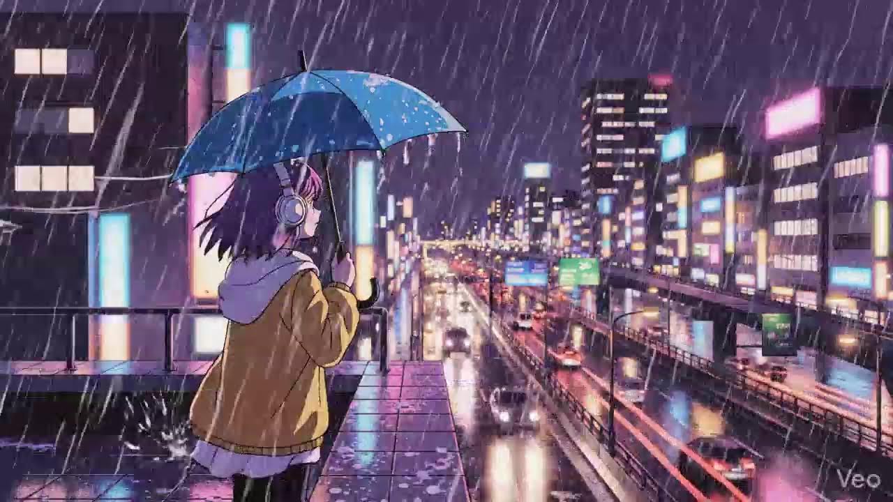 Tokyo Neon Rain 🌧️ Lofi Chillhop Study Session