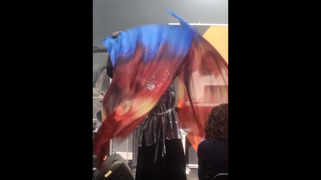 First song solo - ever!#myworshipismyweapon #standardbearer #danceministry #flags #flagwaving