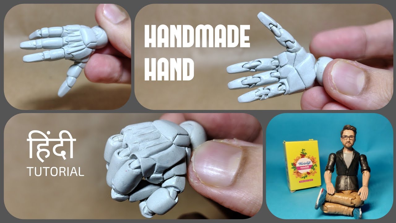 Fevicryl mouldit se banaye ek haath moving fingers ke sath (Hindi Tutorial)