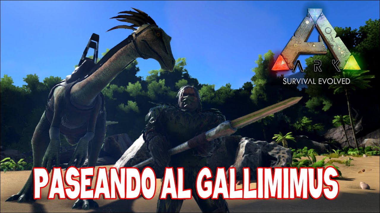 Ark Survival - Paseando al Galimimus ( Paseo Peligroso ) ( Gameplay Español ) (Xbox One)