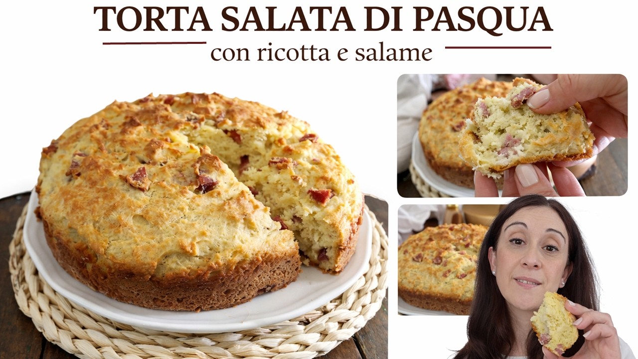 Torta salata di Pasqua con ricotta e salame- La cucina di Rita