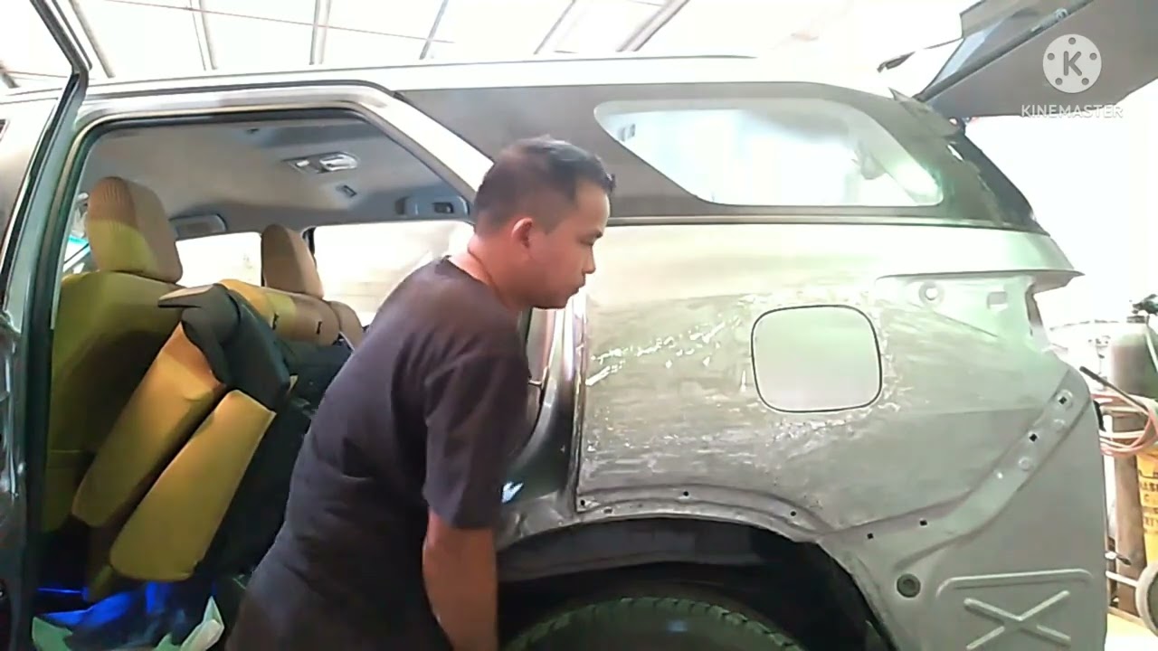 TOYOTA FORTUNER 2021 Model, The LH Quarter Panel Restoration& Replace Lh Rear Door& rear Bumper