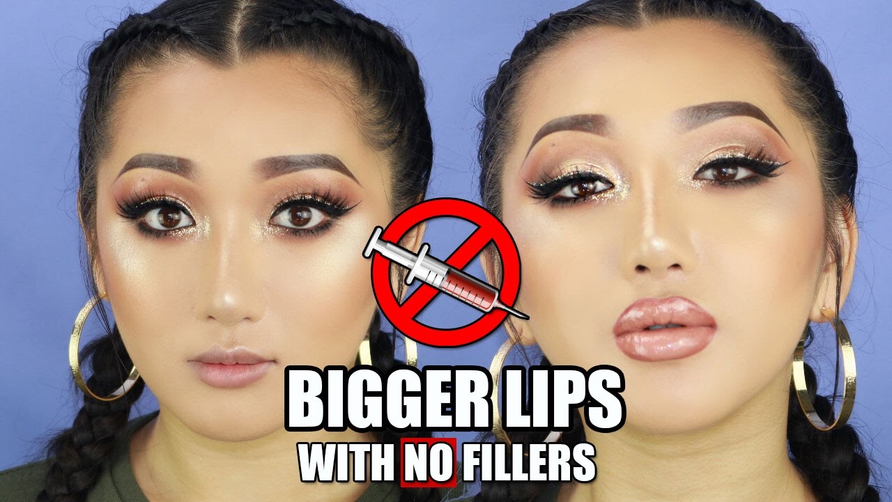 HOW TO: BIGGER LIPS WITH JUST MAKEUP - NO FILLER