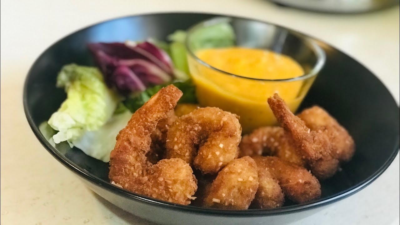 Camarones Empanizados y Salsa de Mango