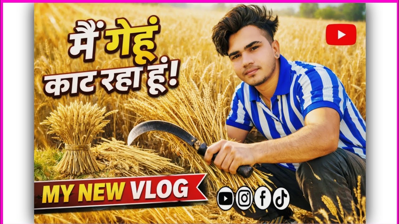 गांव में गेहूं कटाई 🌾 | पूरा दिन खेत में काम | My New Vlog गेहूं MY NEW BLOG#vloglife #vlogs 