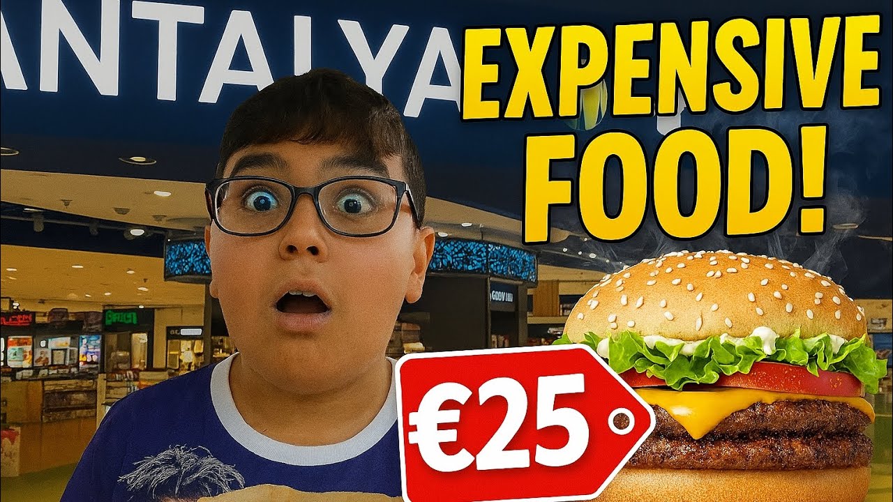Antalya Airport Food is Crazy Expensive! €25 Burger 😱