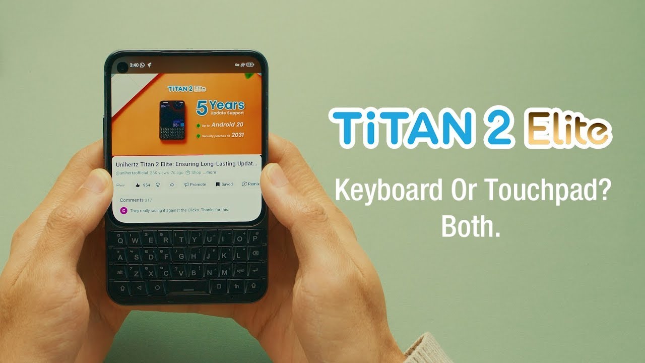 Titan 2 Elite Third Teaser Shows Touch-Sensitive Keyboard! QWERTY Phone War Continues