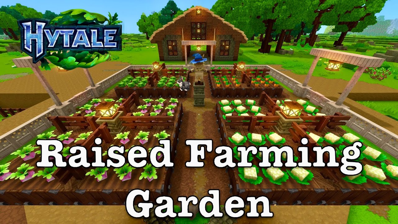 Raised Farming Garden Build / Gameplay / Hytale