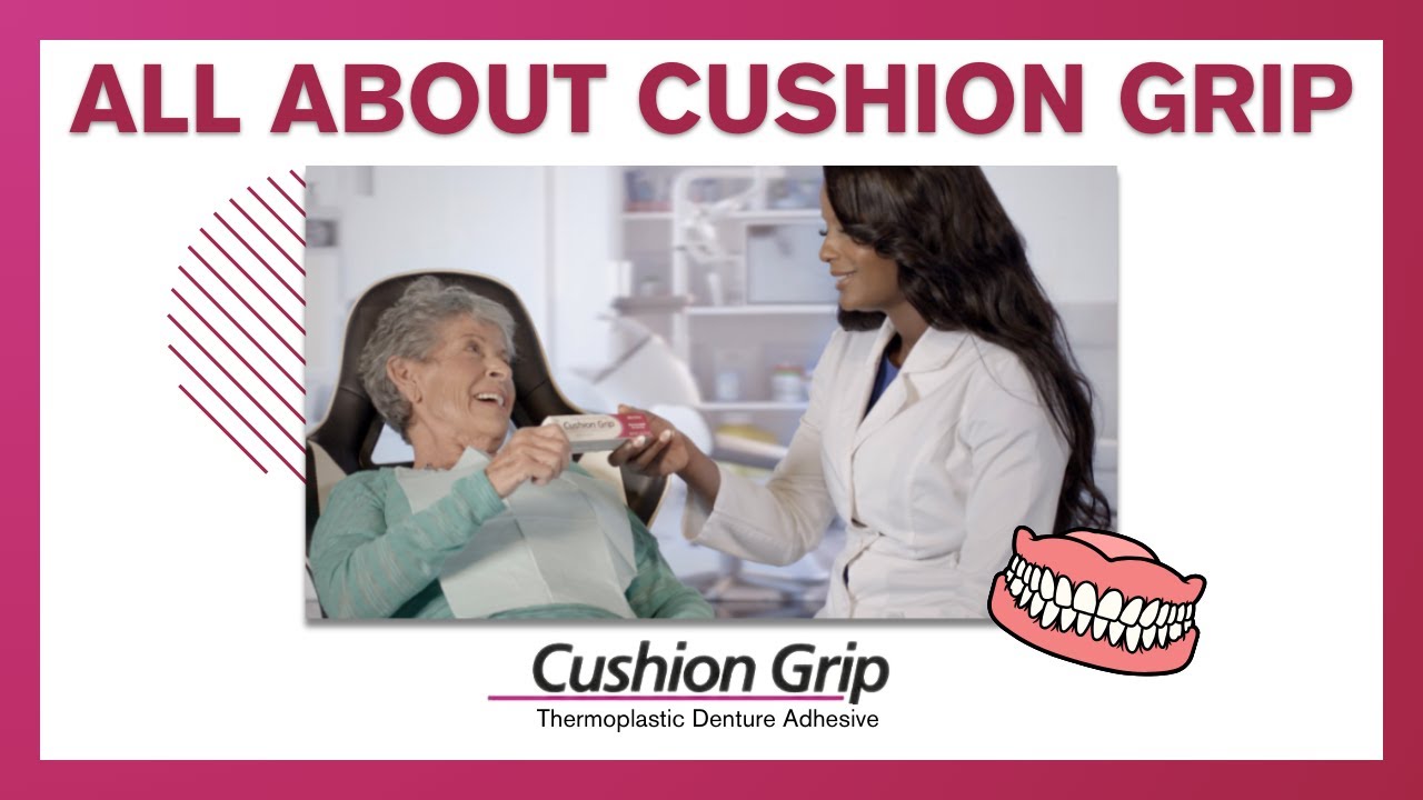 Введение в клей для зубных протезов Cushion Grip