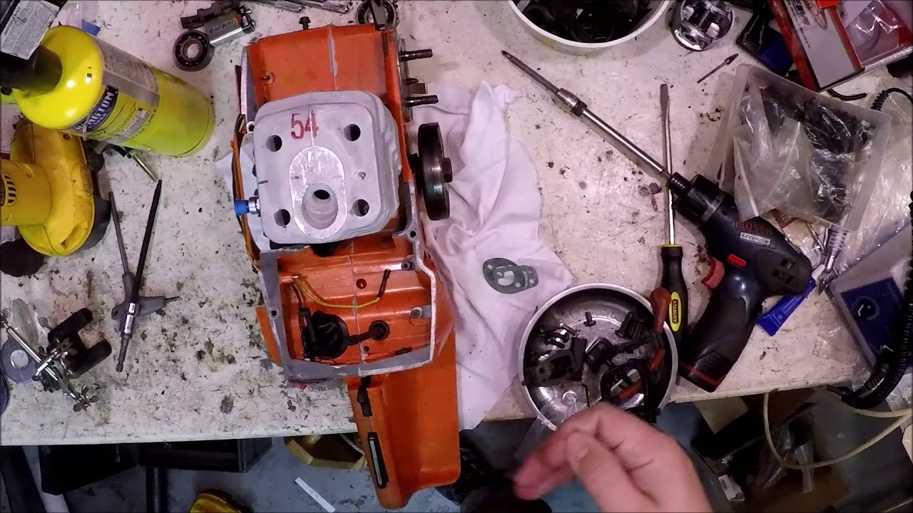 Husqvarna 181 - part 5 ... flywheel, muffler and finish up