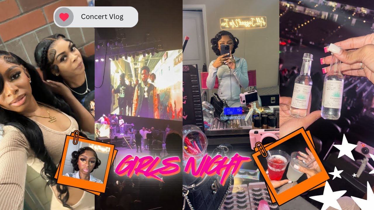 GIRLS NIGHT VLOG 💕🥂: makeup appointment, lil poppa concert, drinks, mall run +more 
