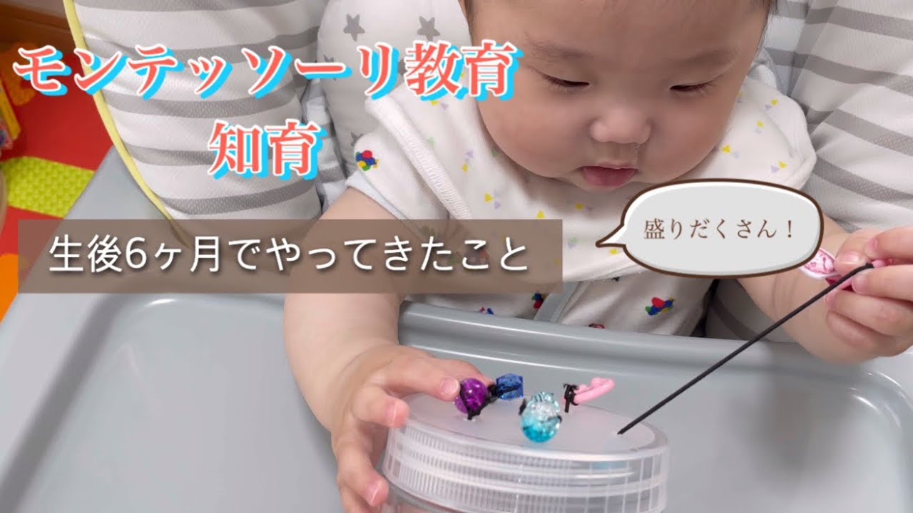 【モンテッソーリ教育、知育】生後6ヶ月編！盛りだくさん！