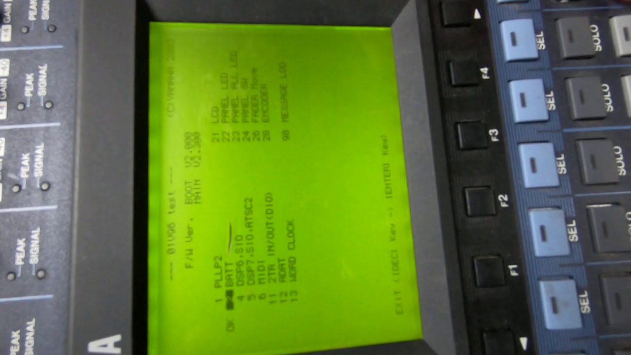 Test và Factory reset Yamaha 01v96
