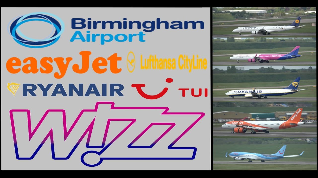 Birmingham Airport Spotting – EasyJet, TUI, Lufthansa, Ryanair, Wizz – May 2021