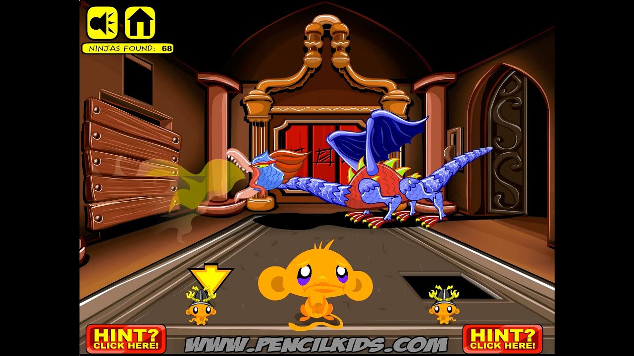 Monkey GO Happy: Ninjas 3 -- Walkthrough