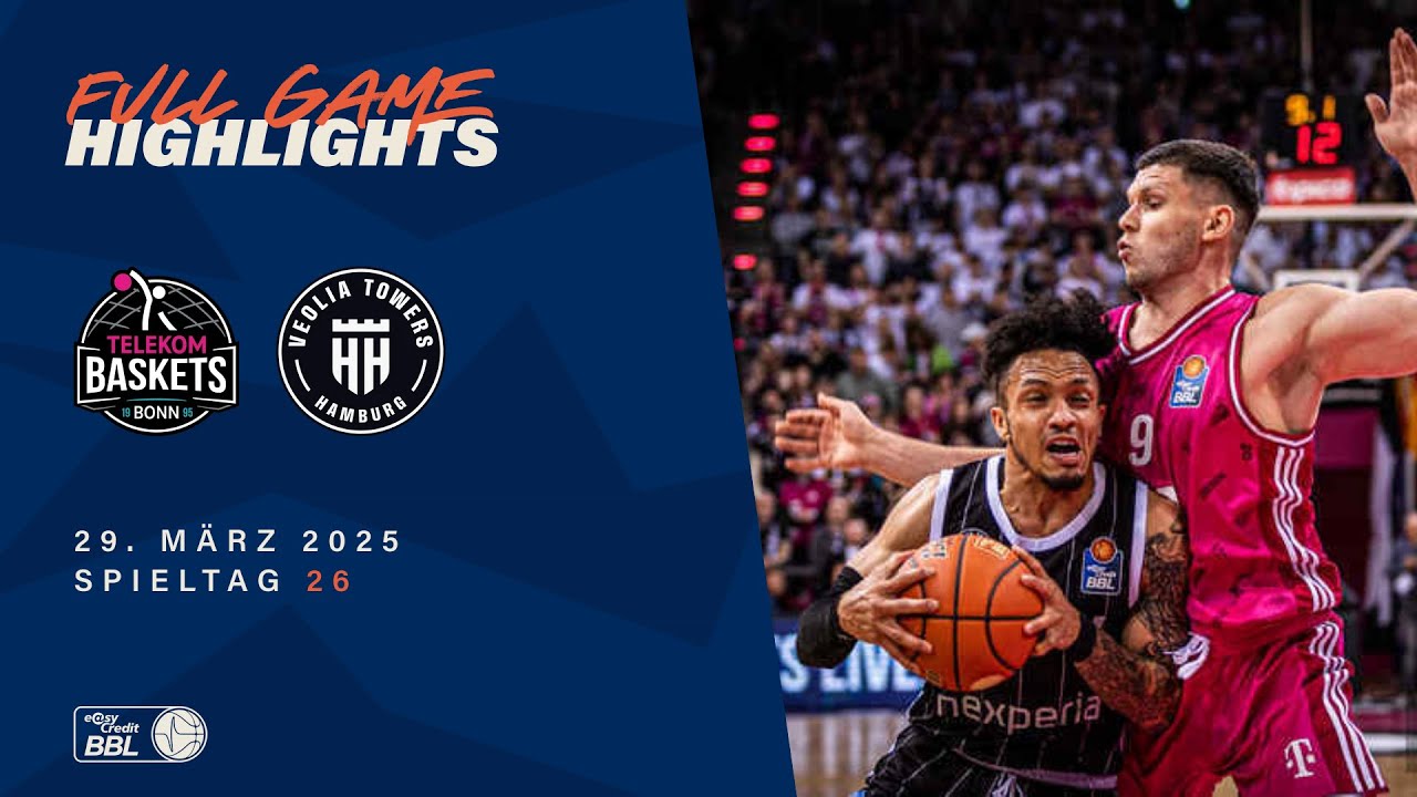 Telekom Baskets Bonn vs. Veolia Towers Hamburg - Full Game Highlights - Spieltag 26, 2024/25