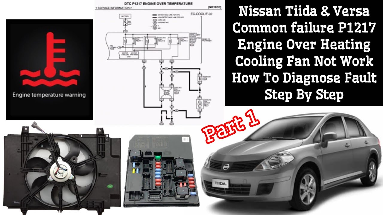 Nissan #Versa #P1217 (Часть 1) #Перегрев двигателя #Проблема с вентилятором охлаждения: не работа...