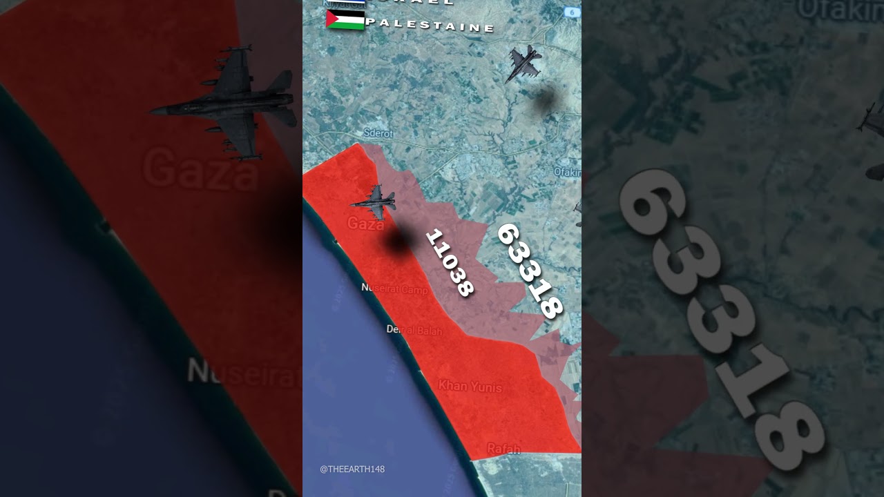 Israel-Hamas War: Every Day to 2025 Mapped using Google Earth 🌏 #history