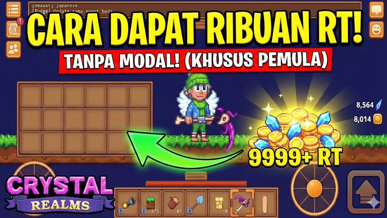 How To Get Rich With 0 Spend !! #Protips to get Thousands of RTs in Crystal Realms (ID Dub /Eng Sub)