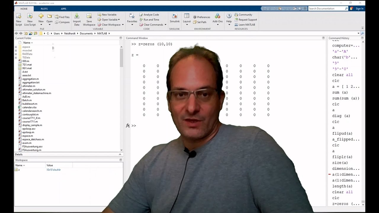 TS - Lesson 1: Interactive use of Matlab