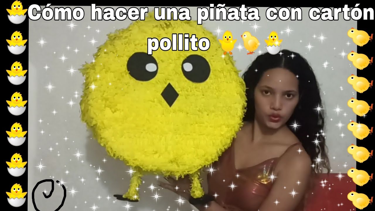 cómo hacer una piñata con cartón de pollito