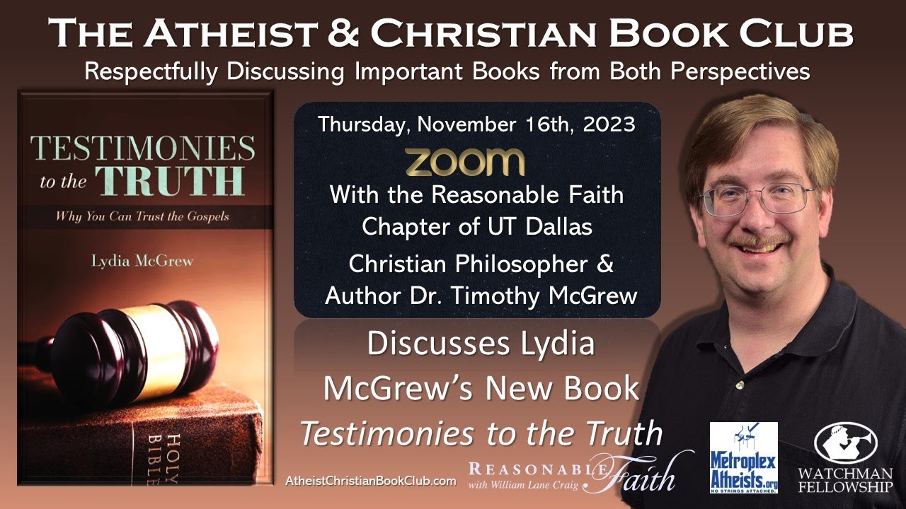 Dr. Tim McGrew Discusses Lydia McGrew's New Book Testimonies to the Truth