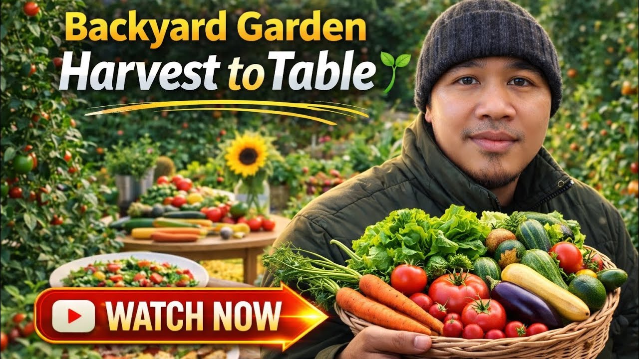 Backyard Garden Harvest to Table, Episode 2 harvesting ingredients