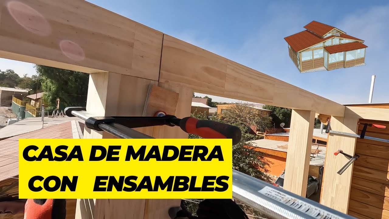 CASA de MADERA con ENSAMBLES - Instalación de PANELES - VIDEO 2