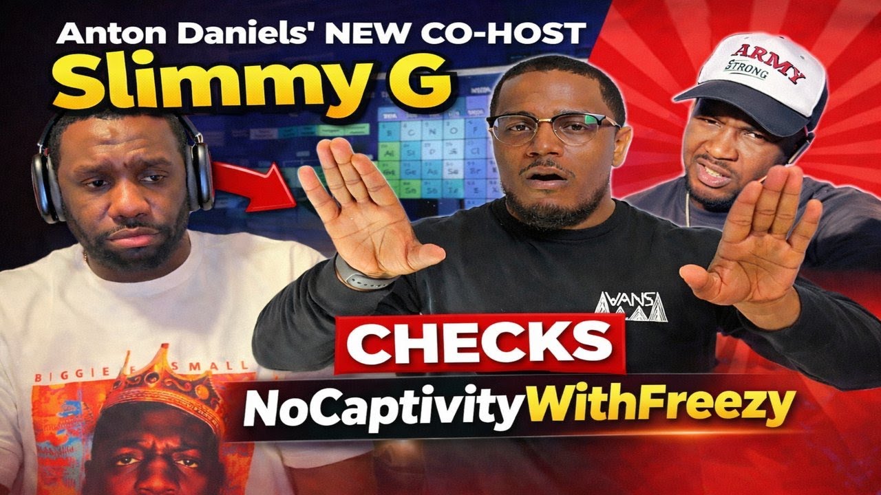 Anton Daniels'  Co-Host Slimmy G CHECKS NoCaptivityWithFreezy @RINGOTVReactions@OshayDukeJackson