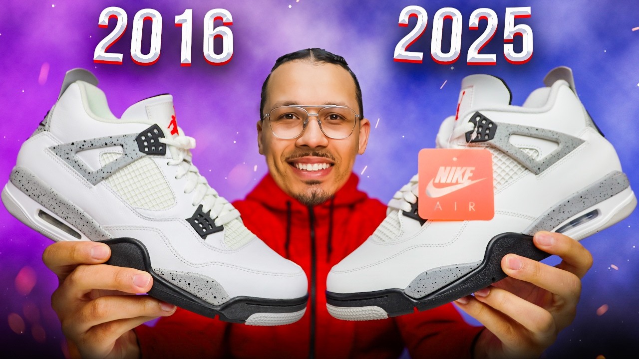 Air Jordan 4 White Cement 2016 vs 2025