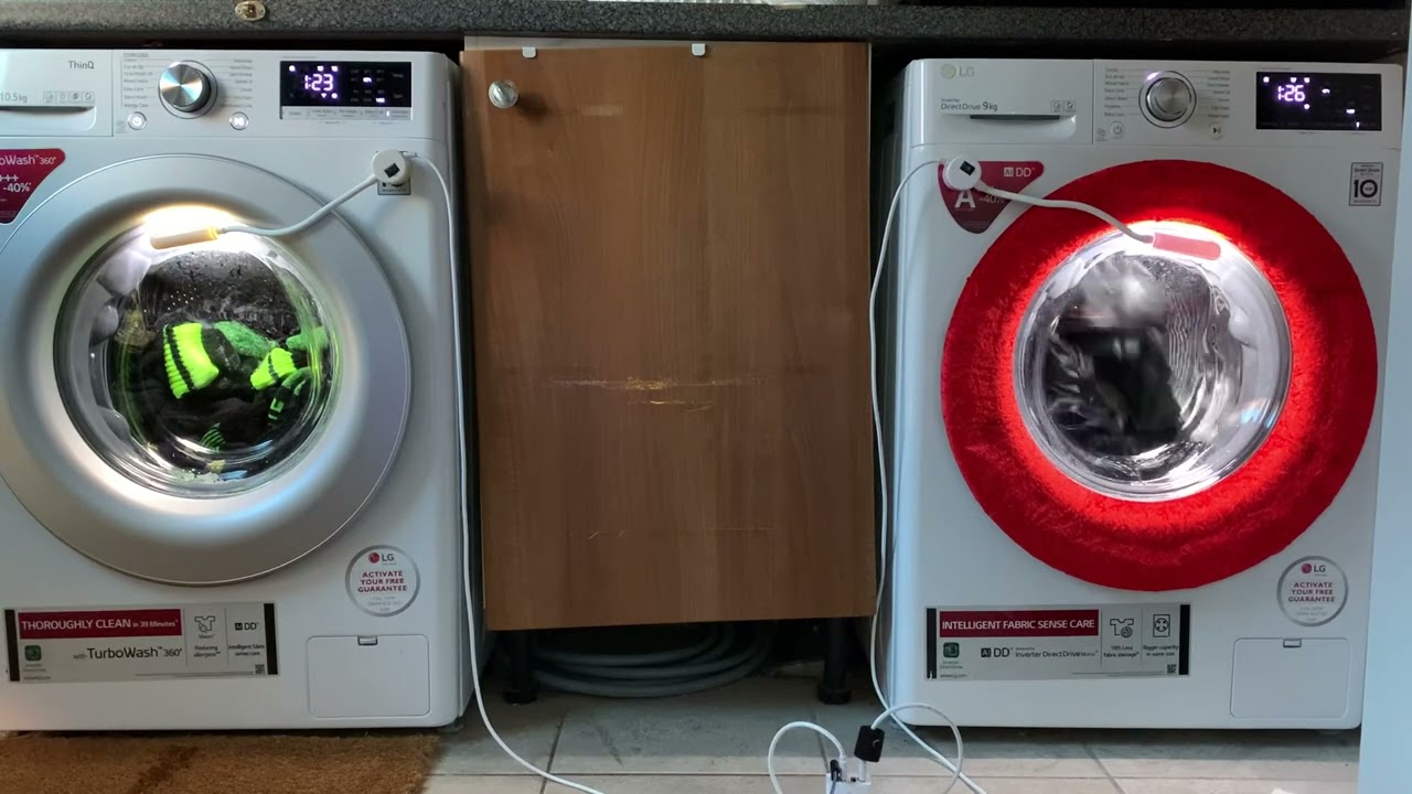 LG F4V910WTSE 10kg & LG F4V309WNE 9kg, Cotton 40°c & Cotton 60°c