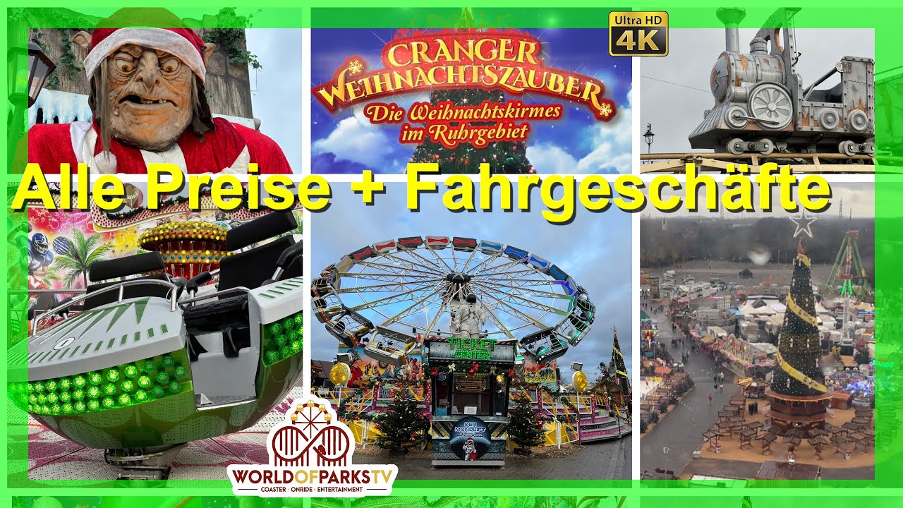 Cranger Weihnachtszauber 2023 (Alle Fahrgeschäfte + Preise) Weihnachtskirmes im Ruhrgebiet – Kirmes
