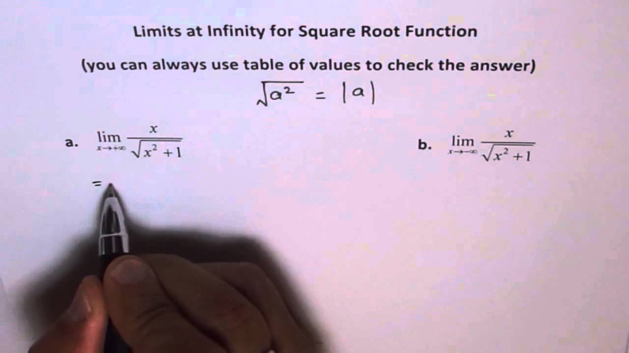 Limits Infinity Square Root expression 2