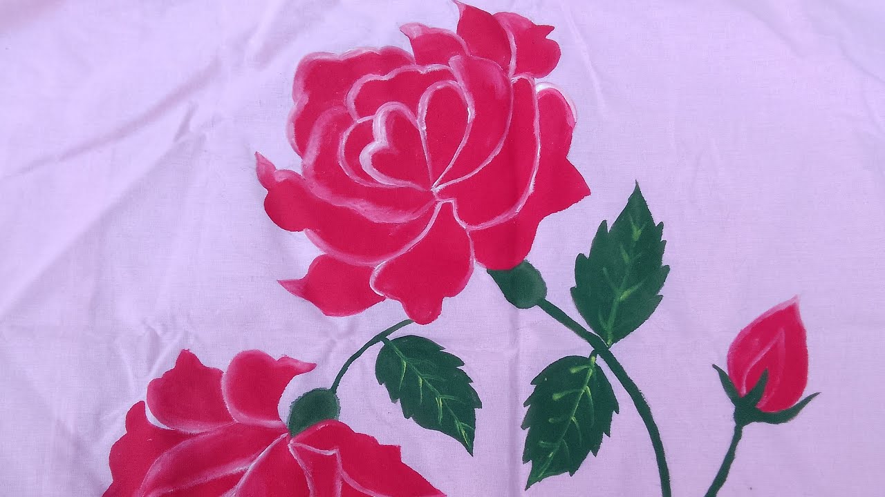 fabric painting leave desain #handmadework