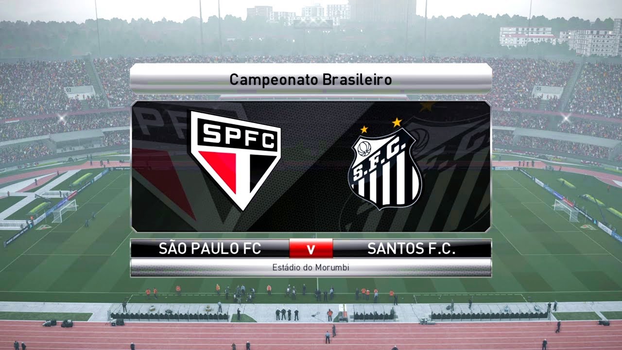 S&Atilde;O PAULO X SANTOS ( 4K - ULTRA HD ) EST&Aacute;DIO DO MORUMBI - PES 18 !