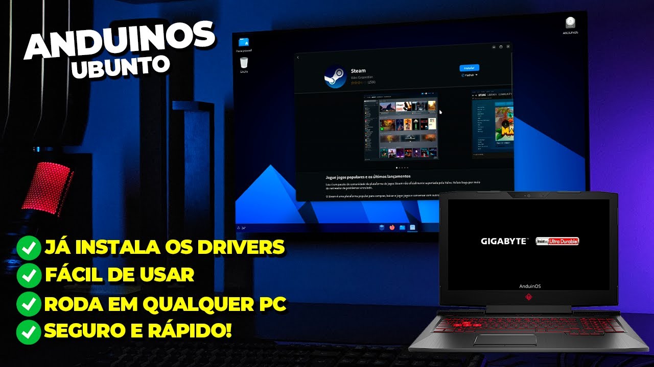 Engenheiro Da Microsoft Criou o AnduinOS o Ubunto Parecido Com Windows FÁCIL de USAR! AnduinOS
